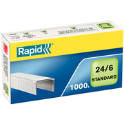 RAPID GRAPAS 24/6 STANDARD GALVANIZADAS 1.000-PACK 24855600